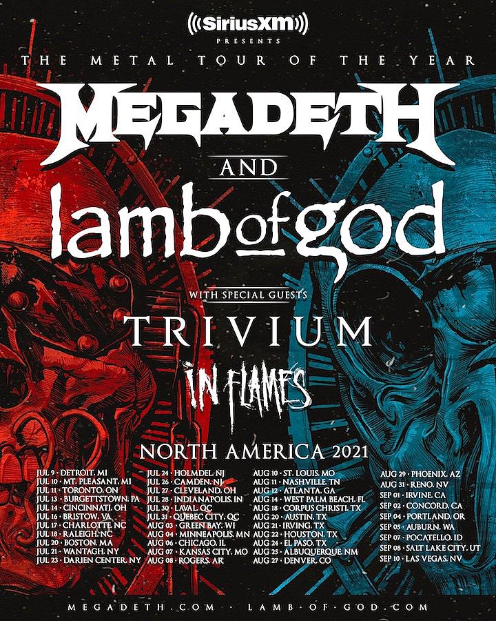 Megadeth Lamb of God Tour